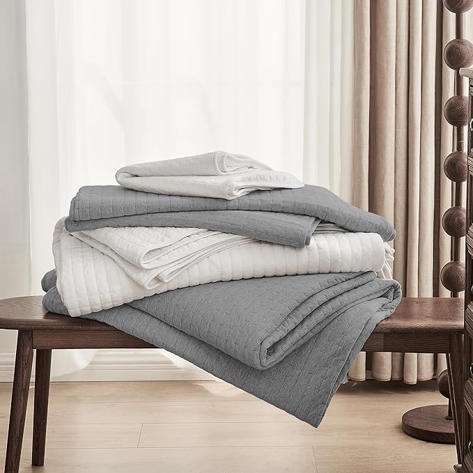 100% Cotton Hypoallergenic Quilt Set - King