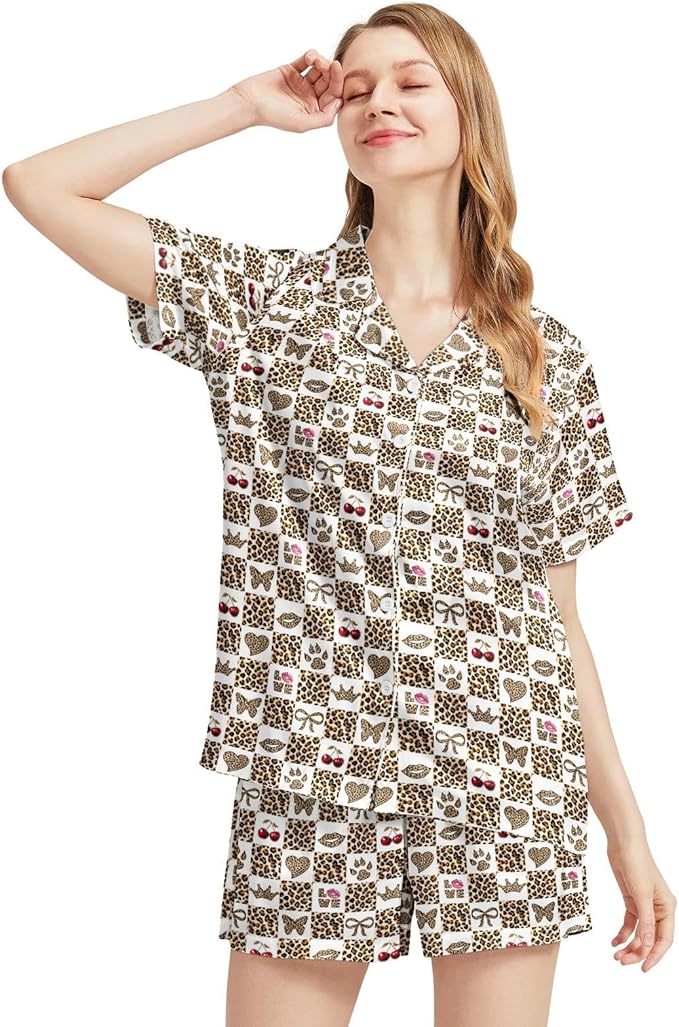 Women's Pajama Set - Short Sleeve - 2 Piece