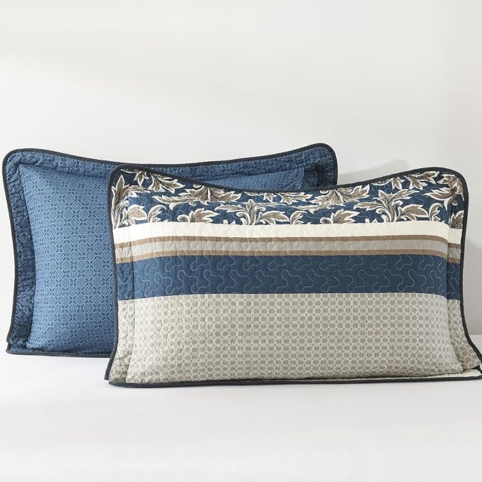 100% Cotton Quilt Set - Queen - 3 Piece