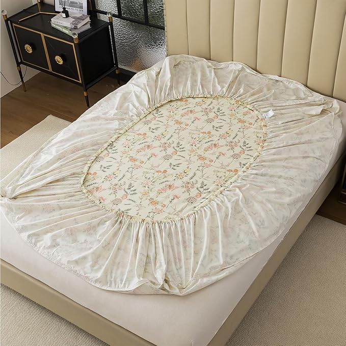100% Cotton Bed Sheet Set - Twin - 4 Piece
