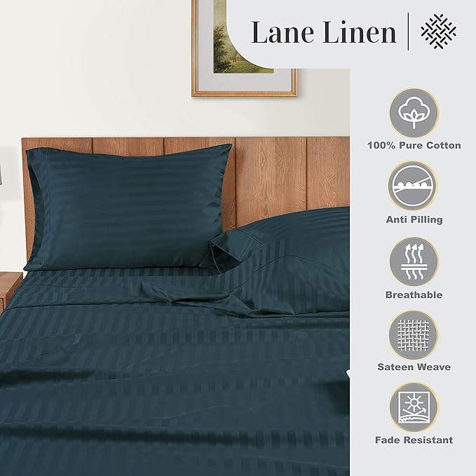 Linen Bed Sheet Set - California King - 17 in Deep Pocket - 4 Piece