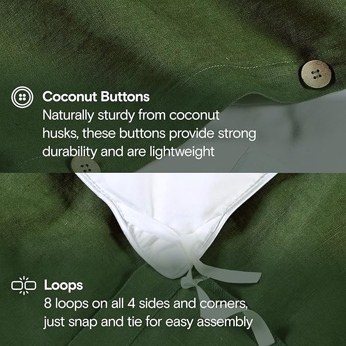 Linen Cooling Duvet Cover Set - Queen