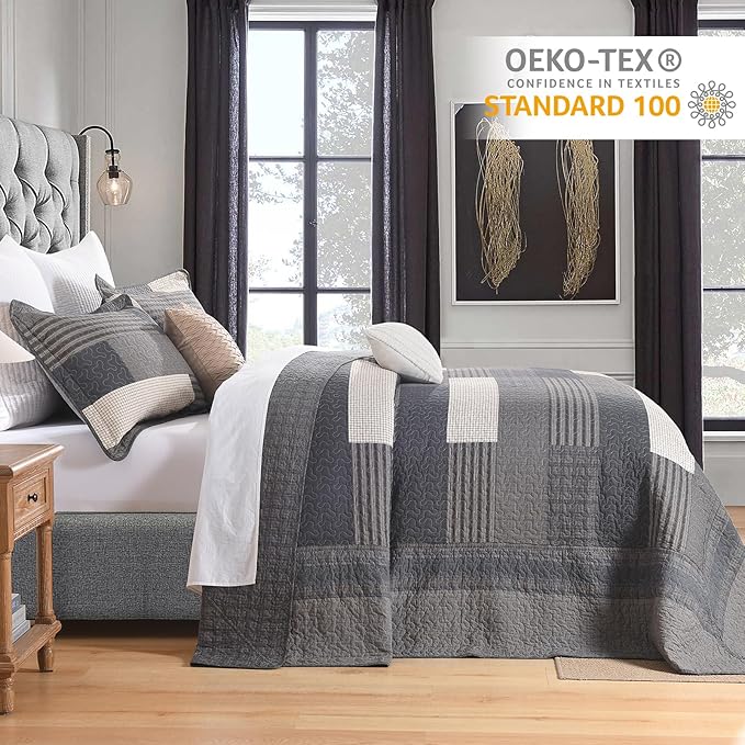 100% Cotton Bedding Set - King - 3 Piece