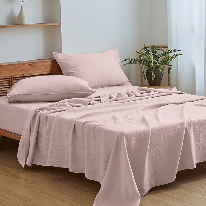 Linen Bed Sheet Set - Full - 4 Piece