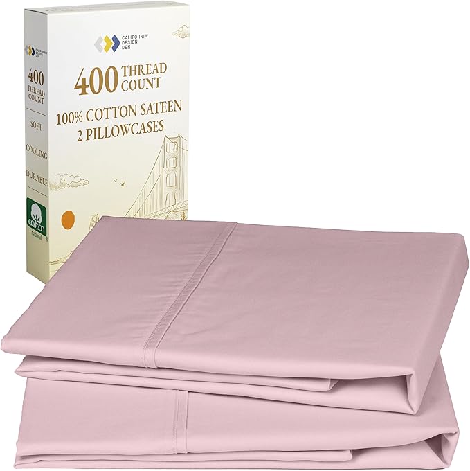 100% Cotton Pillowcase Set - King - 2 Piece