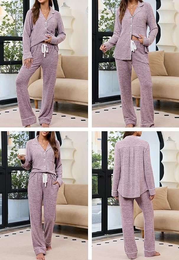Women's Pants Pajama Set - Long Sleeve - 2 Piece