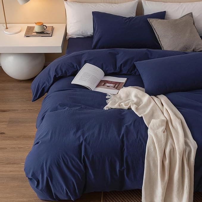 Linen Duvet Cover Set - King - 104 x 90 in - 3 Piece