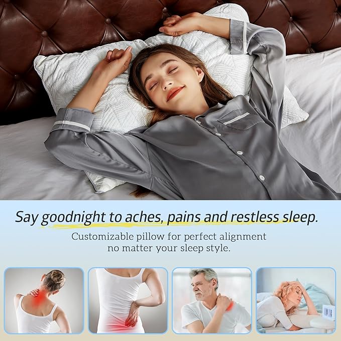 Memory Foam Cooling Bed Pillow - Queen