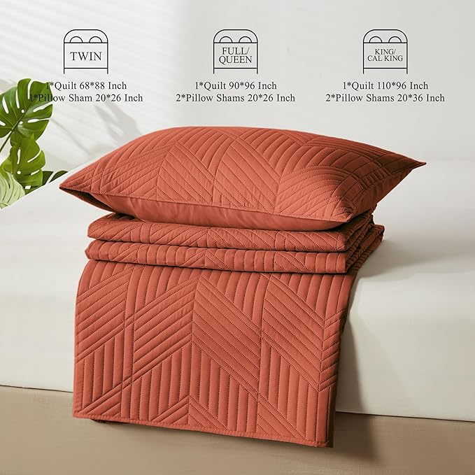 Microfiber Quilt Set - Queen