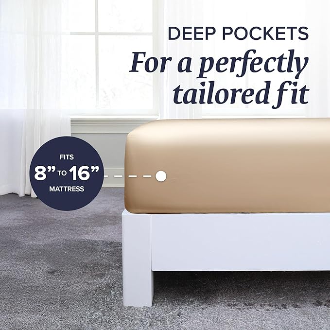 100% Cotton Bed Sheet Set - King - 4 Piece