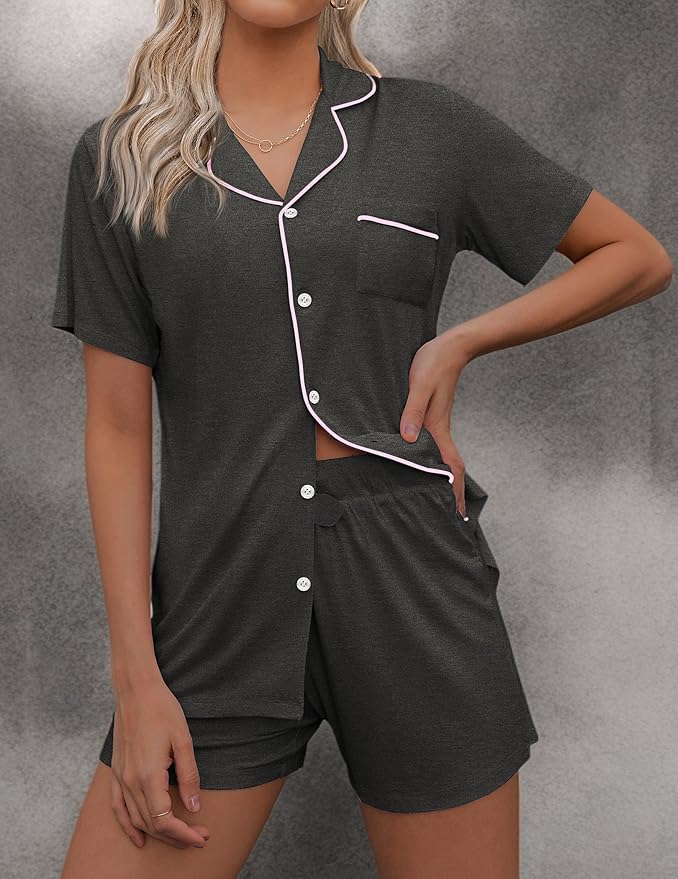 Women's Pajama Set - Short Sleeve - 2 Piece