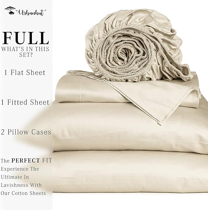 Bed Sheet Set - Full - 16 in Deep Pocket - 4 Piece