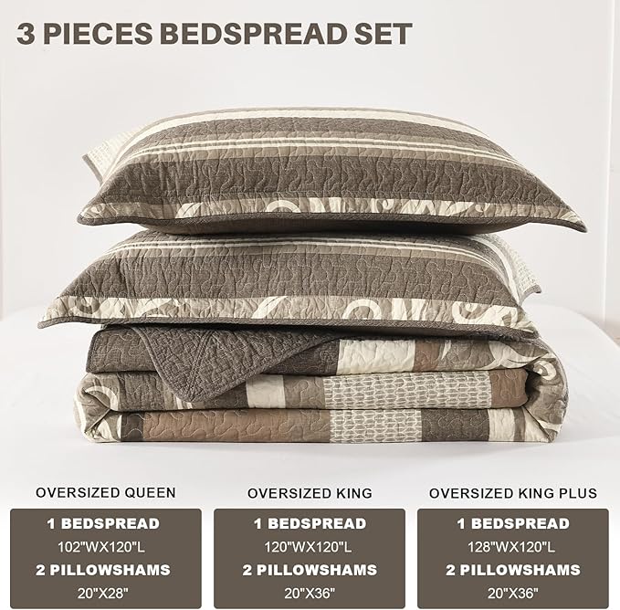 100% Cotton Bedding Set - Queen - 3 Piece