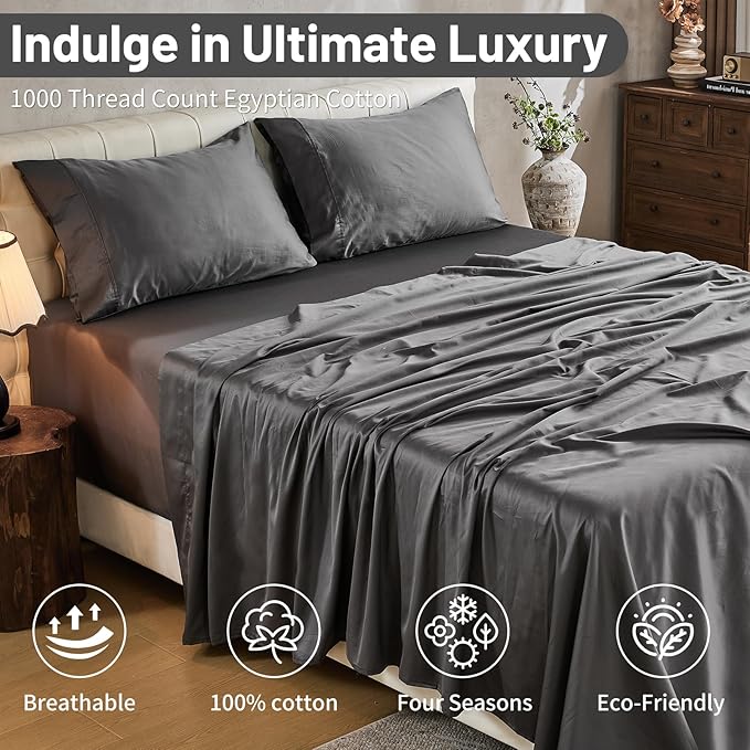 Bed Sheet Set - King - 16 in Deep Pocket - 4 Piece