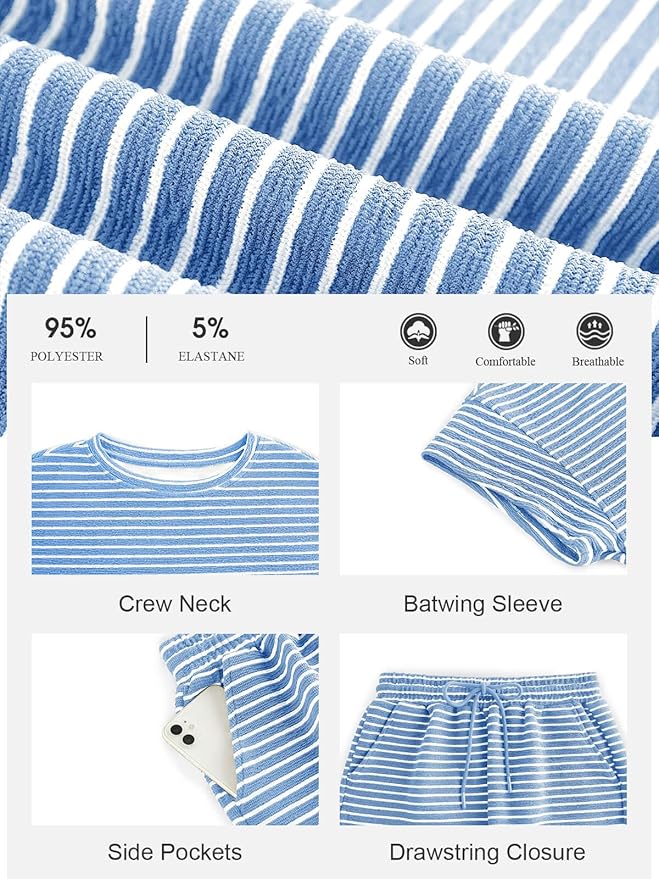 Shorts Pajama Set - Short Sleeve - 2 Piece