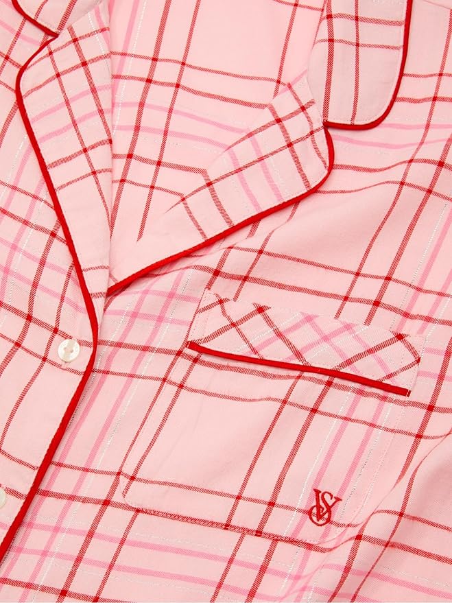 Women's Flannel Pants Pajama Set - Long Sleeve - 2 Piece