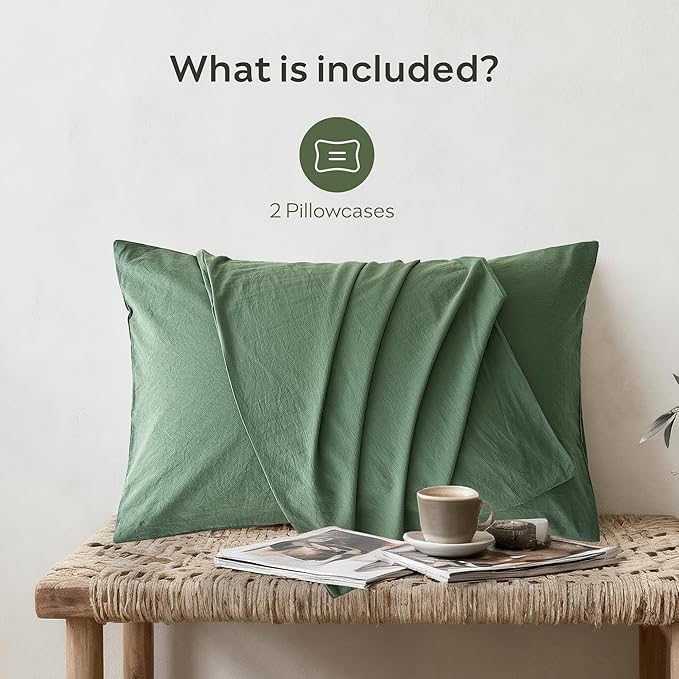Linen Pillowcase Set - King - 20 x 36 in - 2 Piece