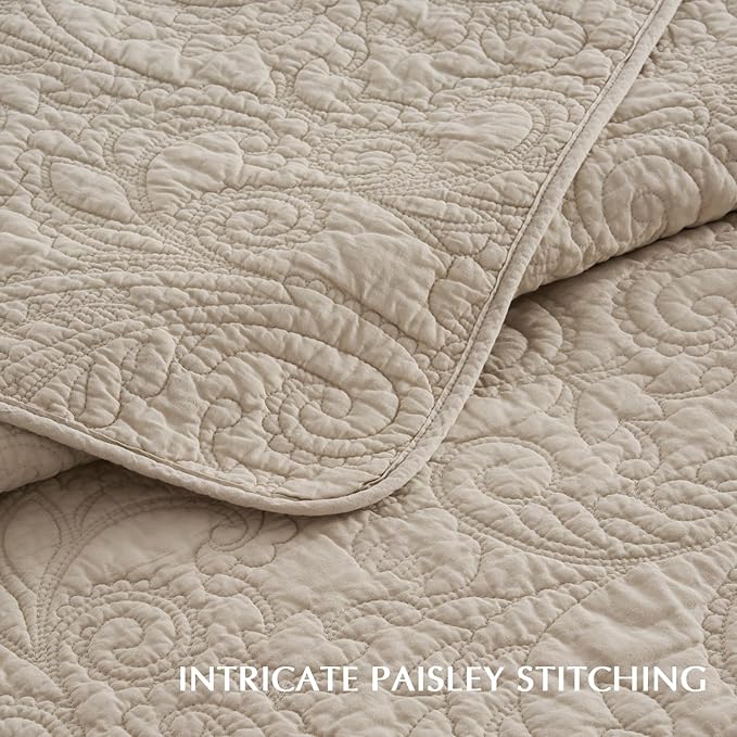 100% Cotton Quilt Set - King - 3 Piece