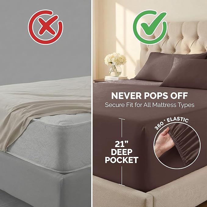 Bed Sheet Set - Twin XL - 6 Piece