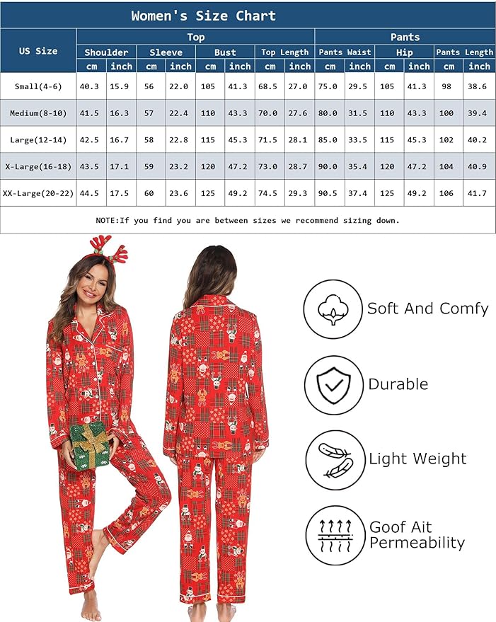 Women's Pants Pajama Set - Long Sleeve - 2 Piece