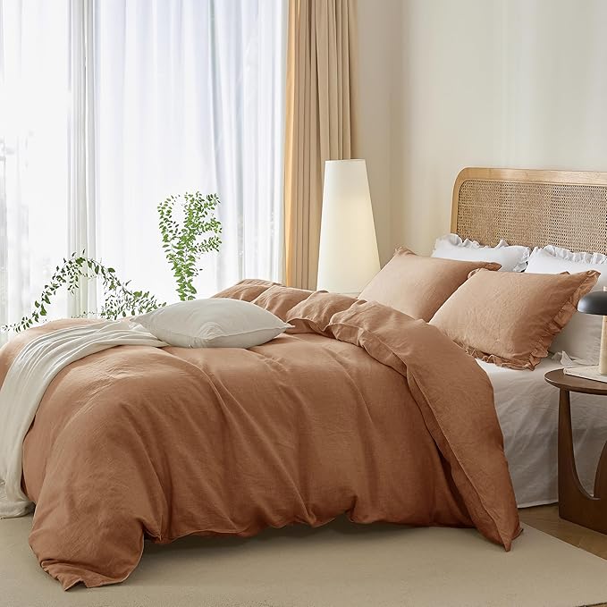 Linen Duvet Cover Set - King - 3 Piece