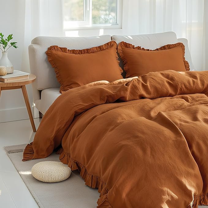 Linen Duvet Cover Set - King - 3 Piece