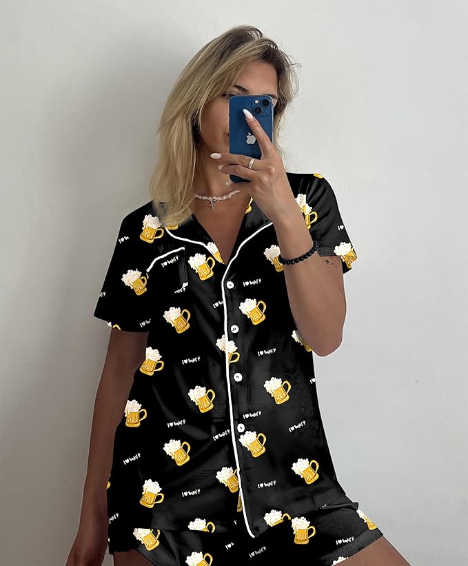 Women's Pajama Set - Short Sleeve - 2 Piece