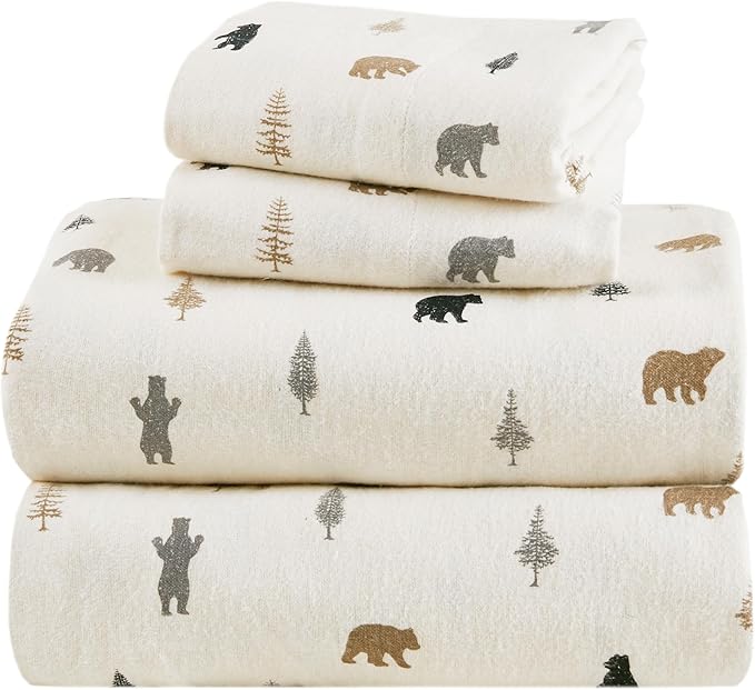 100% Cotton Bed Sheet Set - King - 4 Piece