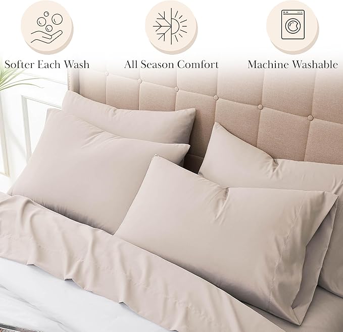 Microfiber Bed Sheet Set - Twin - 4 Piece