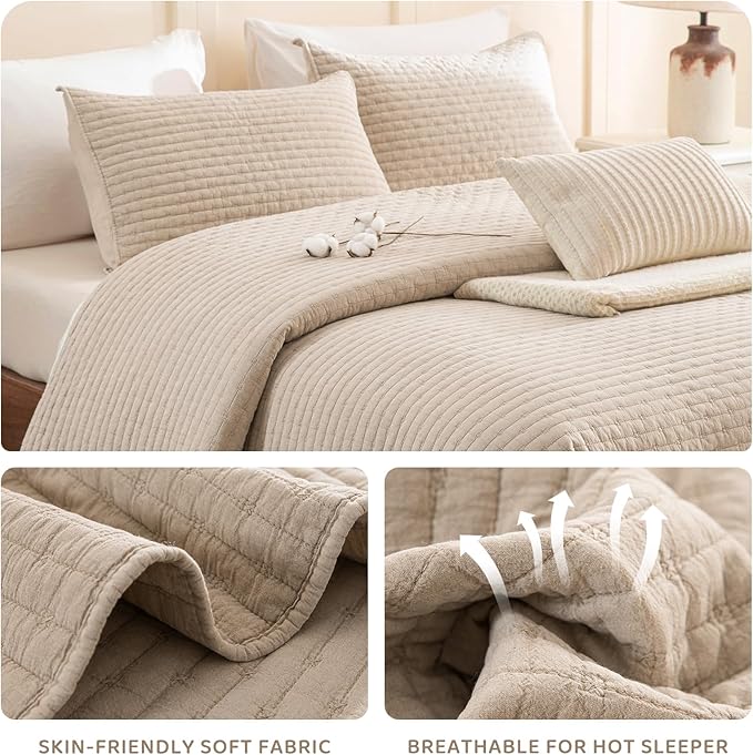 100% Cotton Bedding Set - California King - 3 Piece