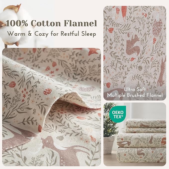 Flannel Bed Sheet Set - Twin - 3 Piece