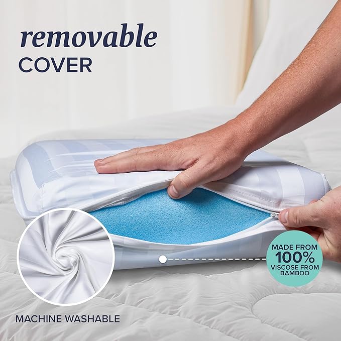 Memory Foam Bed Pillow - Queen - 2 Piece