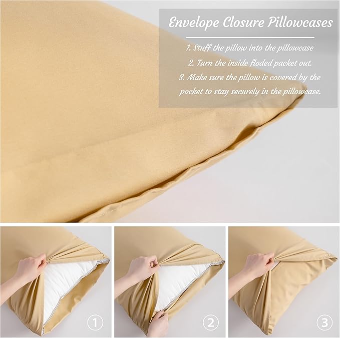 Microfiber Pillowcase Set - King - 20 x 40 in - 2 Pack - 2 Piece