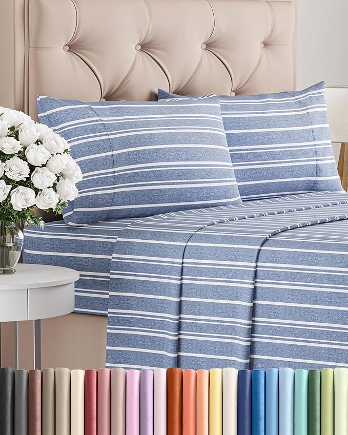 Cooling Bed Sheet Set - Twin XL - 16 in Deep Pocket - 4 Piece
