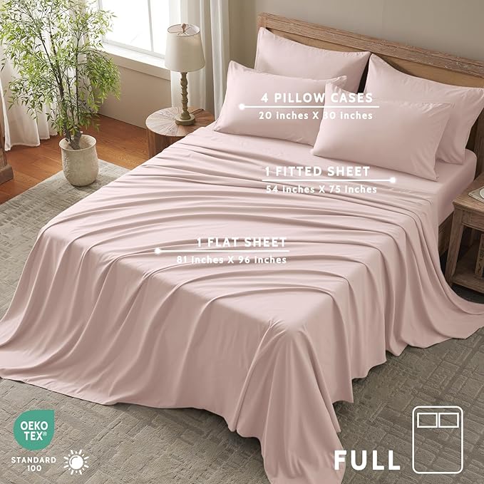 Microfiber Cooling Bed Sheet Set - Full - 6 Piece