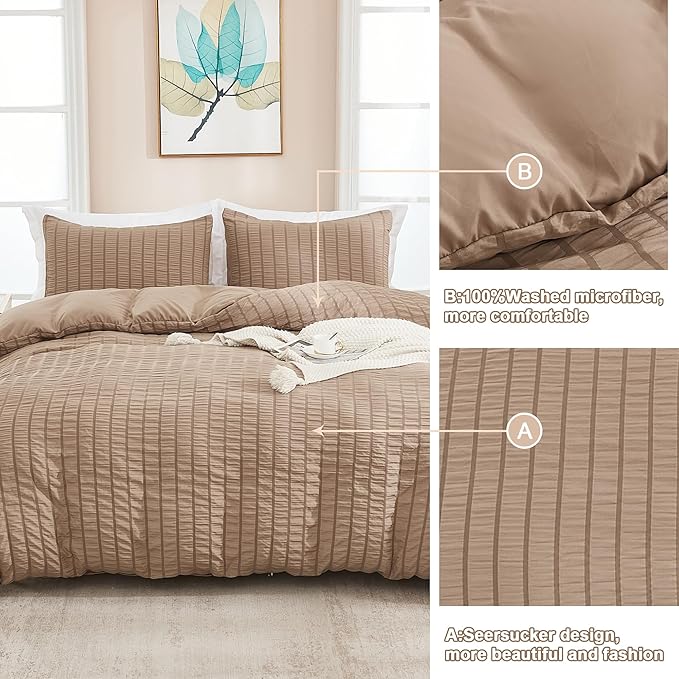 Microfiber Duvet Cover Set - King - 104 x 98 in - 3 Piece