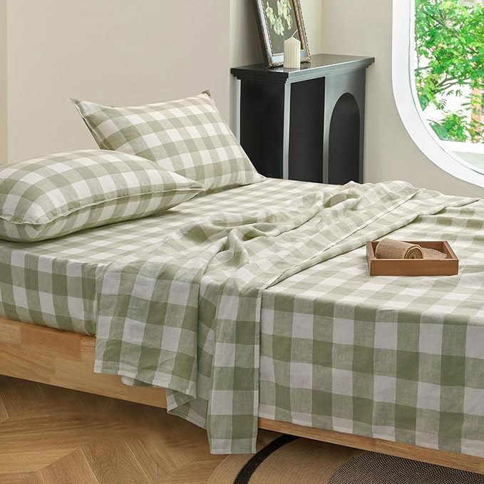 Linen Bed Sheet Set - Full - 4 Piece