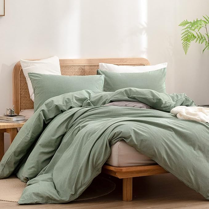 Linen Duvet Cover Set - Queen - 3 Piece