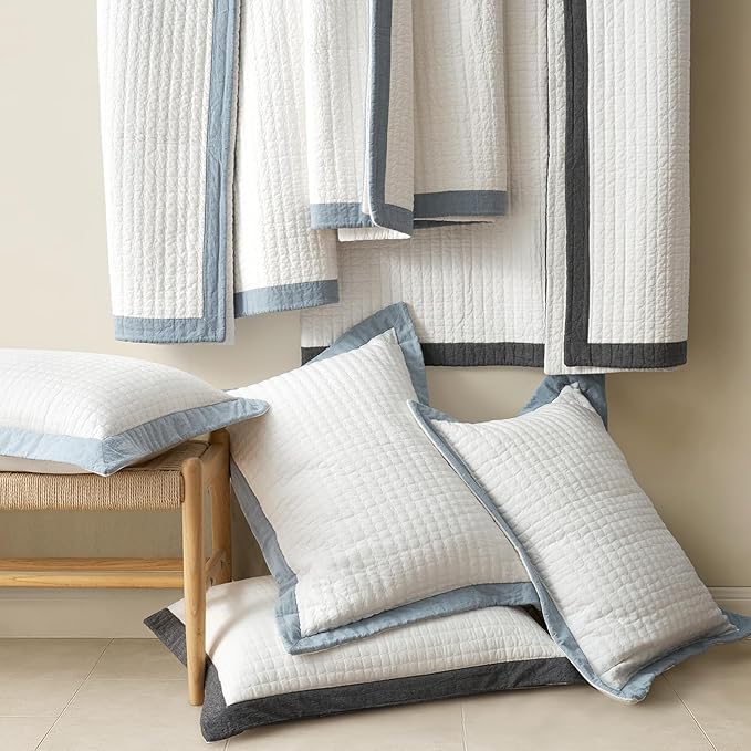 Linen Quilt Set - Queen - 3 Piece
