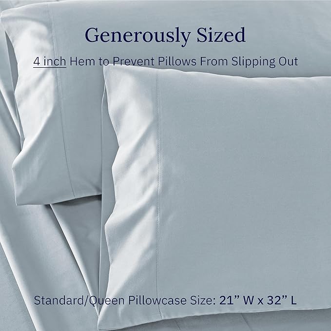 100% Cotton Pillowcase Set - Queen - 2 Piece