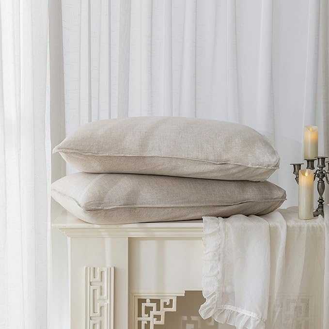 Linen Bed Sheet Set - King - 4 Piece