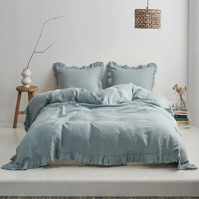 Linen Duvet Cover Set - King - 3 Piece