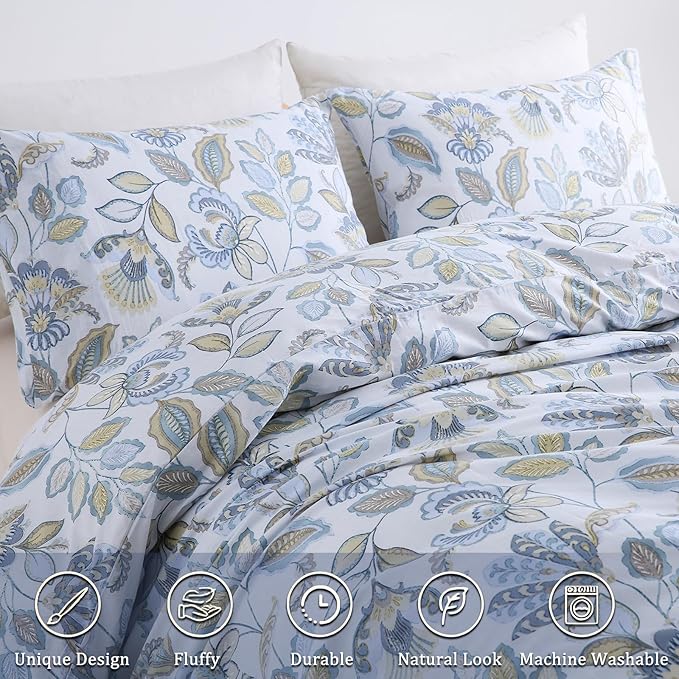 100% Cotton Duvet Cover Set - King - 3 Piece