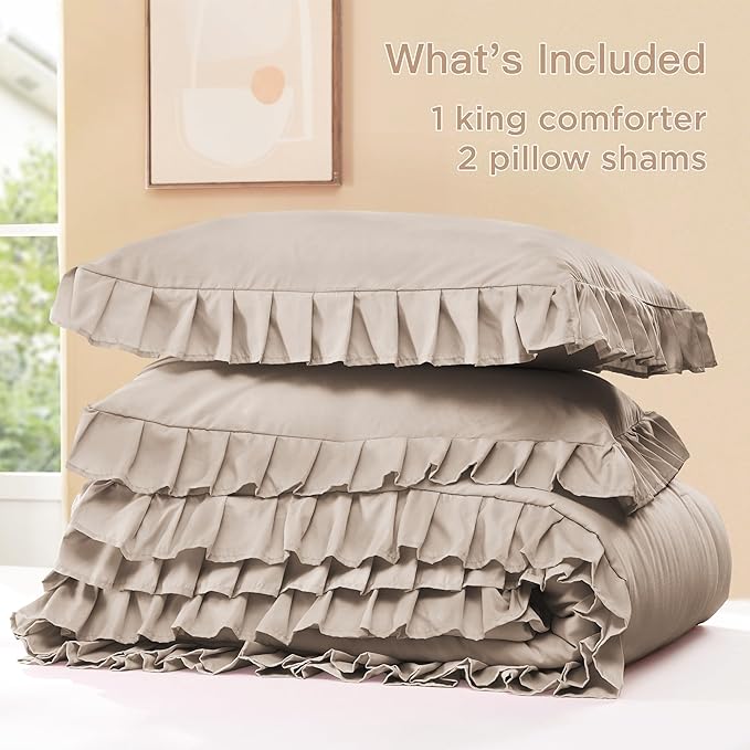 Microfiber Comforter Set - Queen - 90 x 90 in - 3 Piece