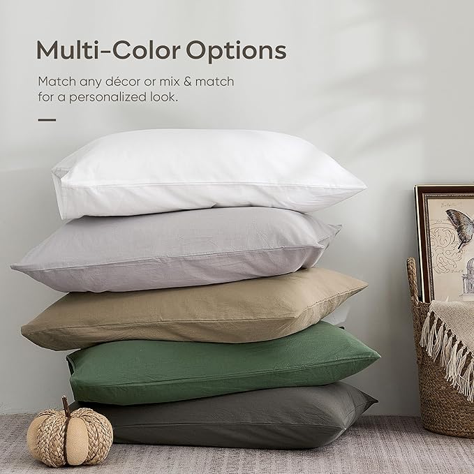 Linen Pillowcase Set - Standard - 20 x 26 in - 2 Piece
