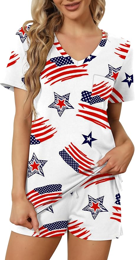 Women's Pajama Set - Short Sleeve - 2 Piece