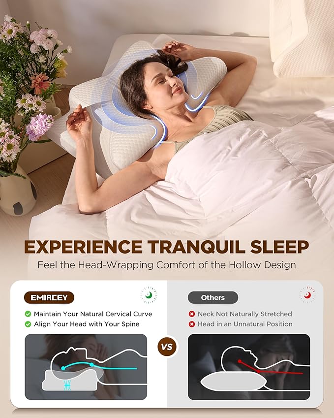 Memory Foam Cooling Bed Pillow - King