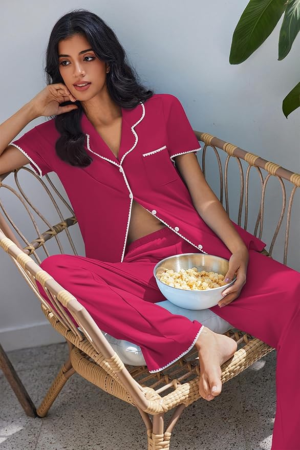 Women's Pajama Set - Short Sleeve - 2 Piece