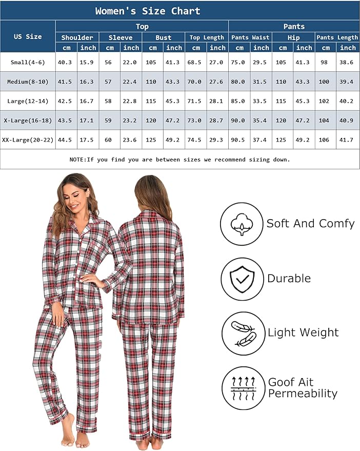 Women's Pants Pajama Set - Long Sleeve - 2 Piece