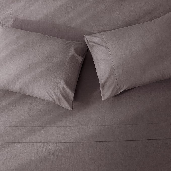 Linen Bed Sheet Set - Queen - 4 Piece